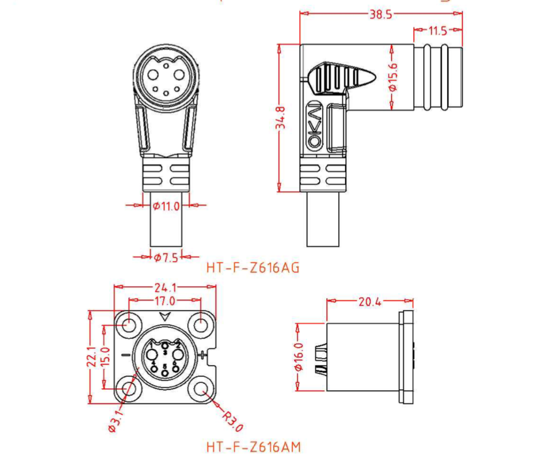 Z616A 6 pin Lshaped Battery connector Buy HTFZ616A, scooter